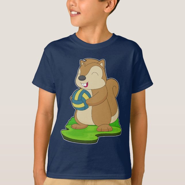 Squirrel Volleyball-Spieler Volleyball T-Shirt (Vorderseite)