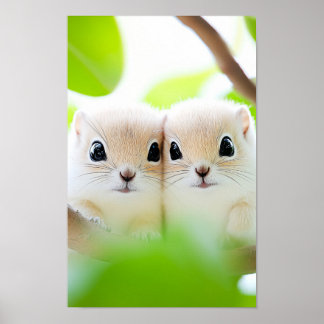 Squirrel Wild Animal Loving Portrait  Poster
