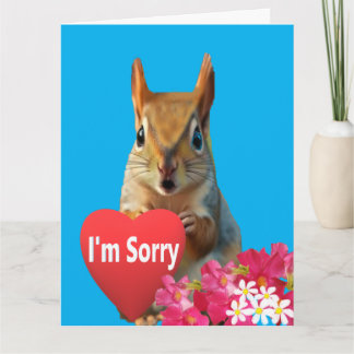 Squirrelly Sweet Heart Apology Card Karte