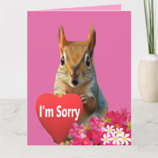 Squirrelly Sweet Heart Apology Card Karte