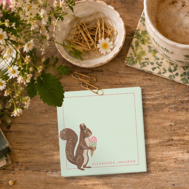 Squirrely Eis-Spitzmaus Post-it Klebezettel (Von Creator hochgeladen)
