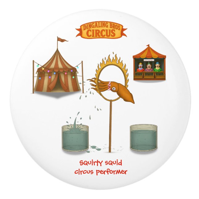 Squirty squid keramikknauf (Vorderseite)