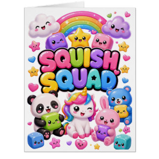 Squish Squad Funkelnder Regenbogen Panda Einhorn S