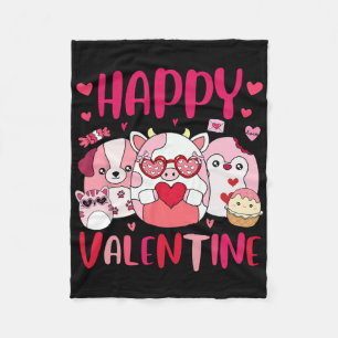 Squish Squad Happy Valentine Geschenke Cute Für Ki Fleecedecke