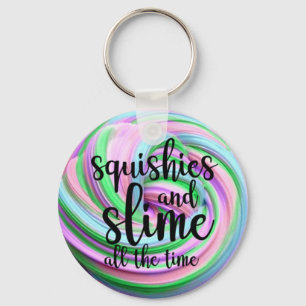 Squishies & Slime Pastel Rainbow Swirl Schlüsselanhänger