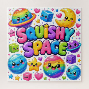 Squishiger Weltraum Bunter Kawaii Planeten Sterne