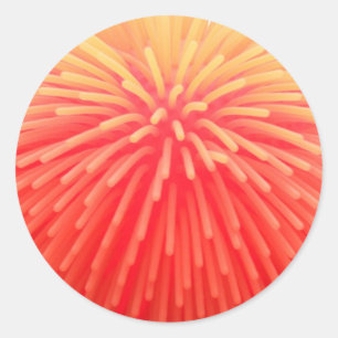 Squishy Ball-abstraktes rotes Rotglühen Runder Aufkleber