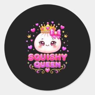 Squishy Queen Dumpling Kawaii Pastell Anime Runder Aufkleber