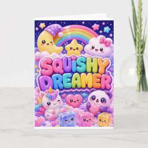 Squishy Träumer Süß Kawaii Einhorn Panda Mond  Karte