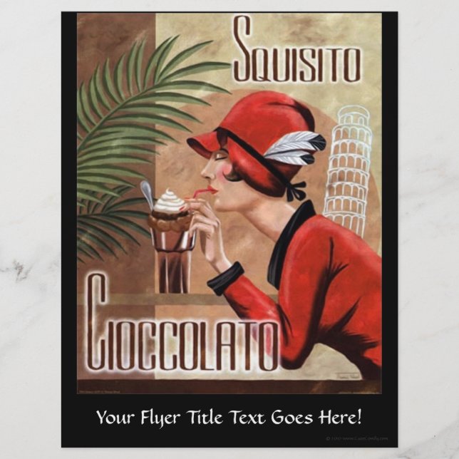 Squisito Cioccolato Italienische Schokolade Frauen Flyer (Vorne)