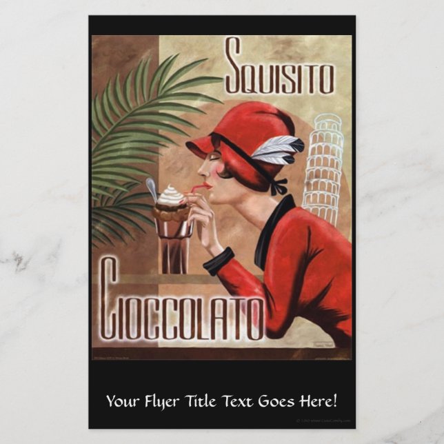 Squisito Cioccolato Italienische Schokolade Frauen Flyer (Vorne)