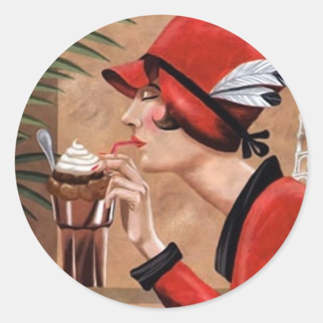 Squisito Cioccolato Italienische Schokolade Frauen Runder Aufkleber (Vorderseite)