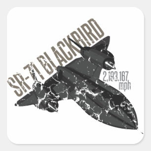 SR 71 Amsel Quadratischer Aufkleber