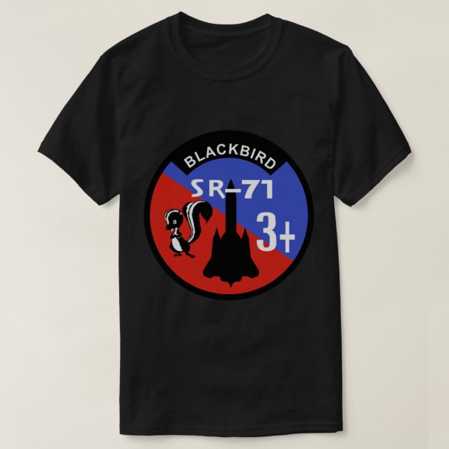 SR-71 Blackbird +3 Badge   T-Shirt (Design vorne)