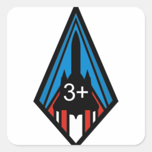 SR-71 Blackbird Mach 3 Gedenkbotschaften Quadratischer Aufkleber