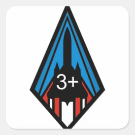 SR-71 Blackbird Mach 3 Gedenkinsignien Quadratischer Aufkleber
