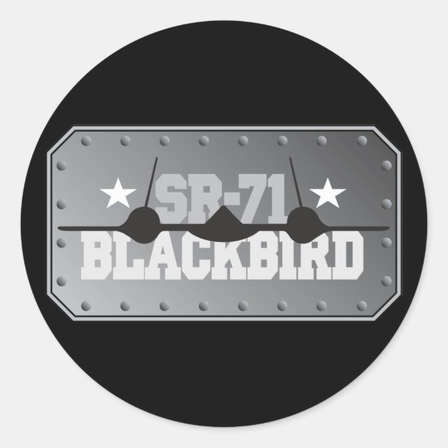 SR-71 Blackbird Runder Aufkleber (Vorderseite)