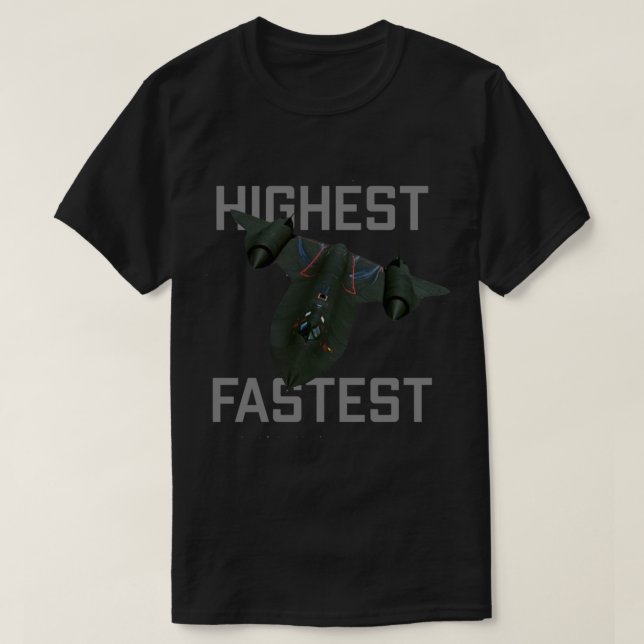 SR 71 Blackbird Spy Plane Fastest Highest   T-Shirt (Design vorne)