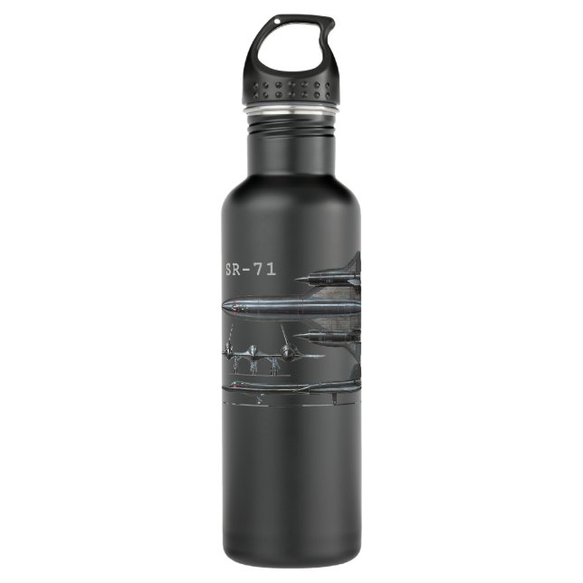 SR-71 Militärflugzeug Edelstahlflasche (Vorderseite)