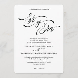 SR Y SRA 2 faire-part de mariage d'espagnol éditab