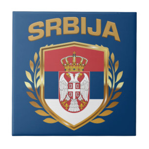 Srbija Flag-Schild Serbien Fliese