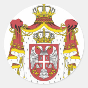 Srbija Grb - Veliki / Serbische Wappen - Big Runder Aufkleber