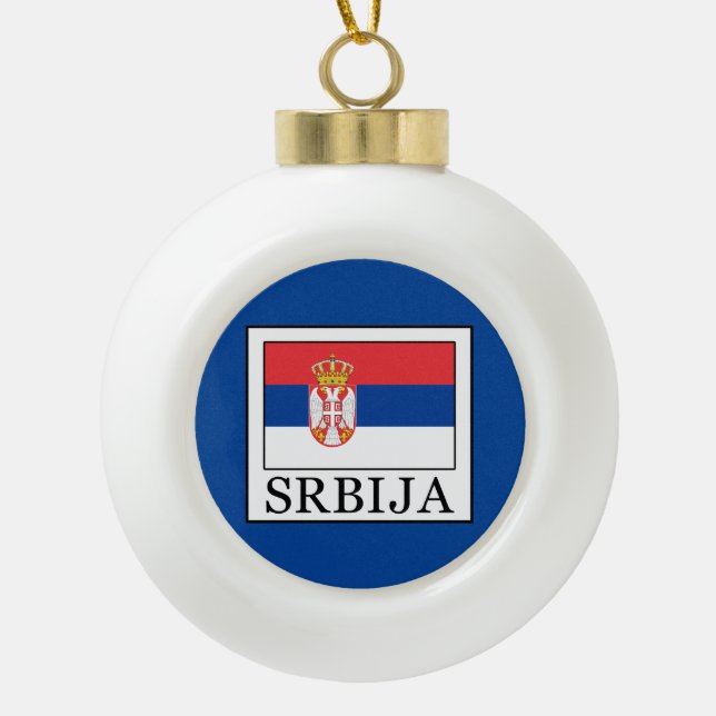 Srbija Keramik Kugel-Ornament (Vorderseite)