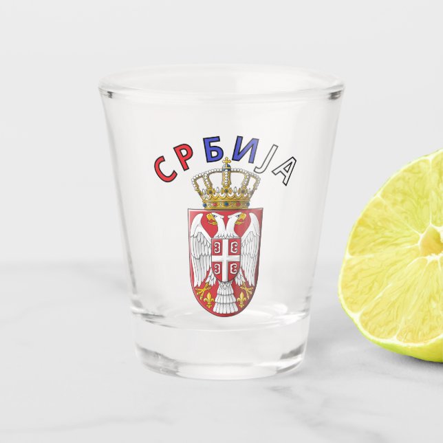 Srbija Rakija Schnapsglas (Vorderseite)