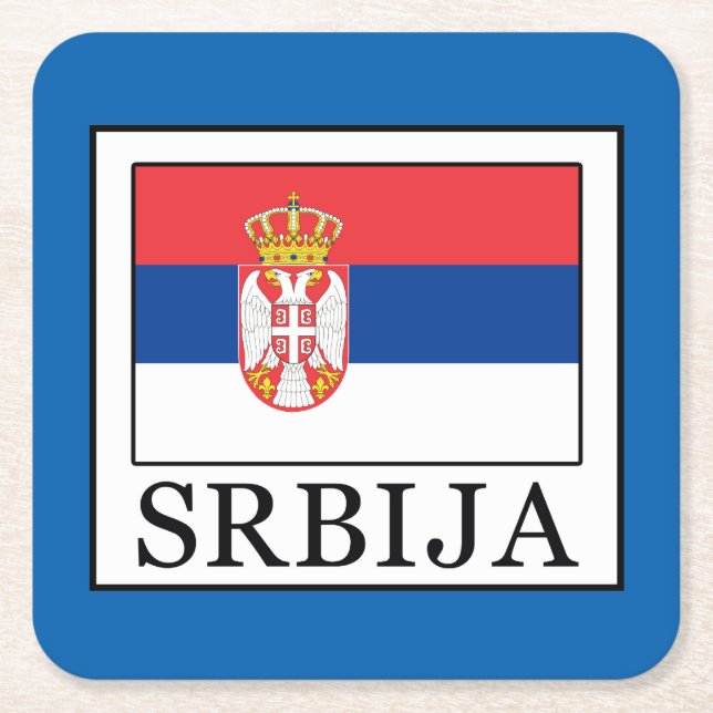 Srbija Rechteckiger Pappuntersetzer (Vorderseite)