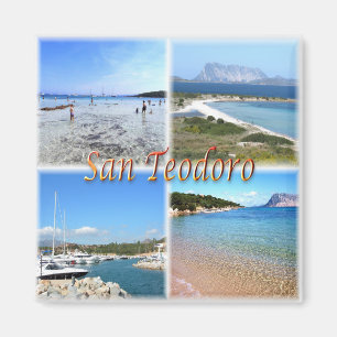 SRD010 SAN TEODORO, Mosaik, Sardinien, Kühlschrank Magnet