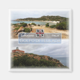 SRD030 GOLF VON TEULADA, Sardinien, Kühlschrank Magnet