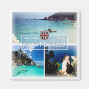 SRD035 CALA MARIOLU - Mosaik - Sardinien - Kühlsch Magnet