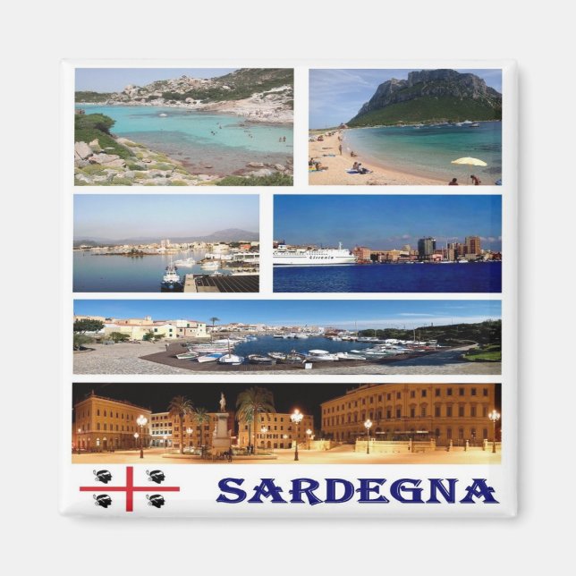 SRD042 SARDINIA - Mosaic - Italy - Fridge Magnet (Vorne)