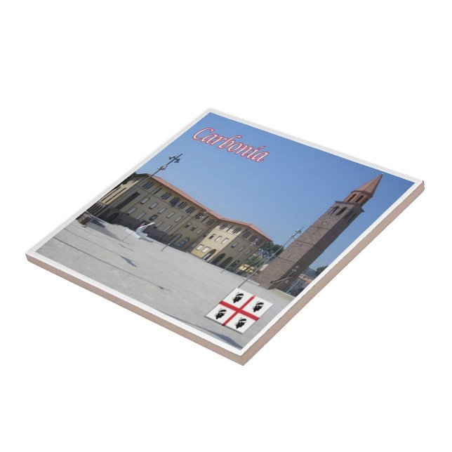 SRD049 CARBONIA, Piazza Roma, Fliese (Seite)