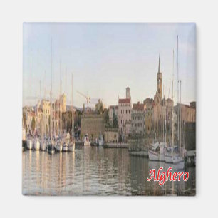 SRD067 ALGHERO, Panorama, Sardinien, Kühlschrank Magnet