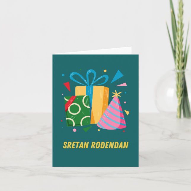 Sretan rođendan, Kroatisch Happy Birthday, Karte (Vorderseite)