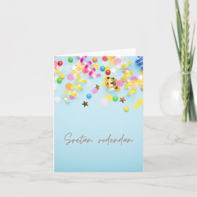 Sretan rođendan, Kroatisch Happy Birthday, Karte (Vorderseite)
