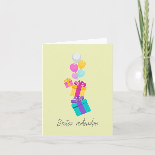 Sretan rođendan, Kroatisch Happy Birthday, Karte (Vorderseite)