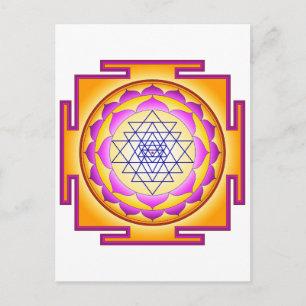 Sri Chakra Goddess Shri Lalitha Tripurari Sundari Postkarte