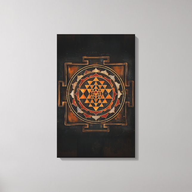 Sri Chakra Leinwand Wall Art (Vorderseite)