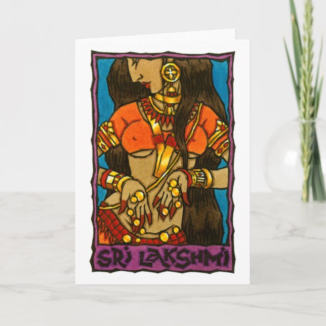 Sri Lakshmi Grueting Card Karte (Vorderseite)