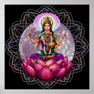 Sri Lakshmi / Laxmi Divine Large poster print