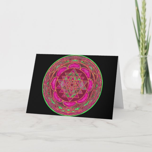 Sri Lakshmi Yantra Mandala Karte (Vorderseite)