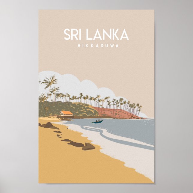 Sri lanka Affiche de voyage Hikkaduwa (Devant)