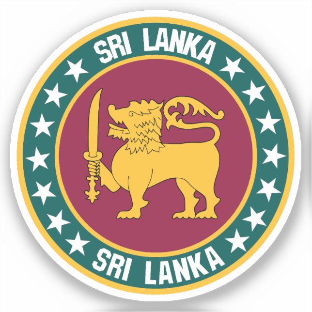 Sri Lanka Aufkleber (Vorderseite)
