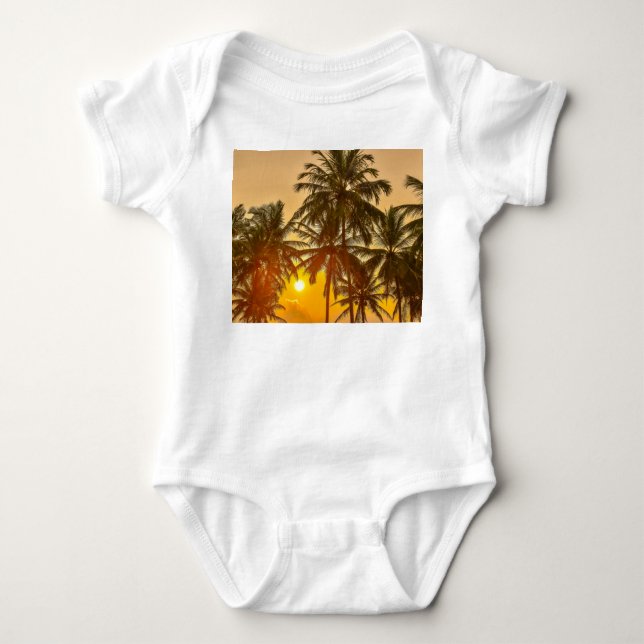 Sri Lanka Beach Sunset View Baby Strampler (Vorderseite)