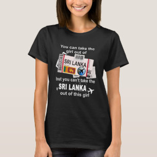 Sri Lanka Boarding Pass Sri Lanka Girl Sri Lanka T-Shirt