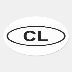 Sri Lanka "CL" Ovaler Aufkleber