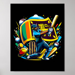 Sri Lanka Cricket Sri Lankenisches Cricket-Trikot Poster