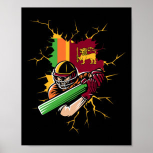 Sri Lanka Cricket T-Shirt Jersey Kit Geschenk Lank Poster